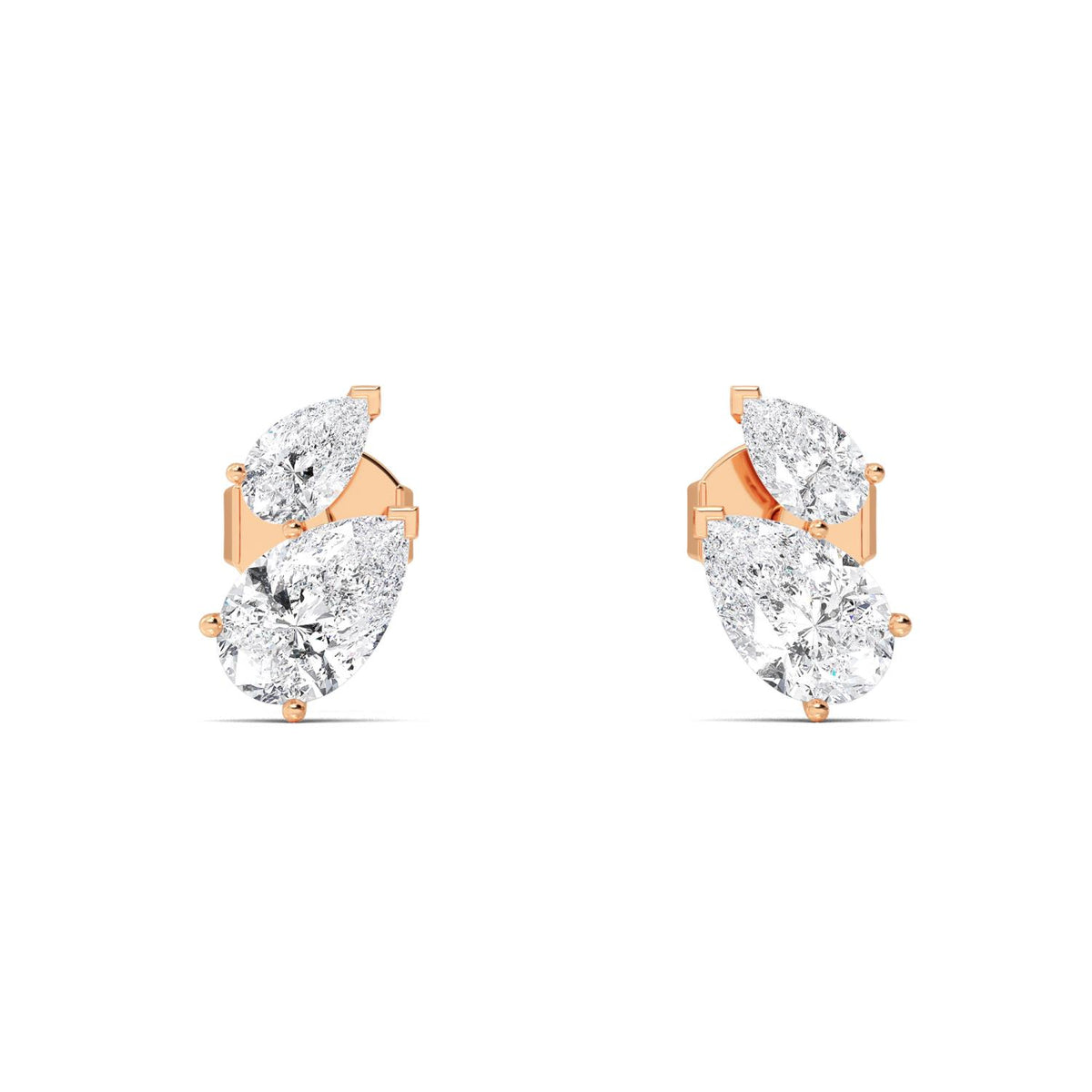 18K Rose Gold Pear EARRINGS