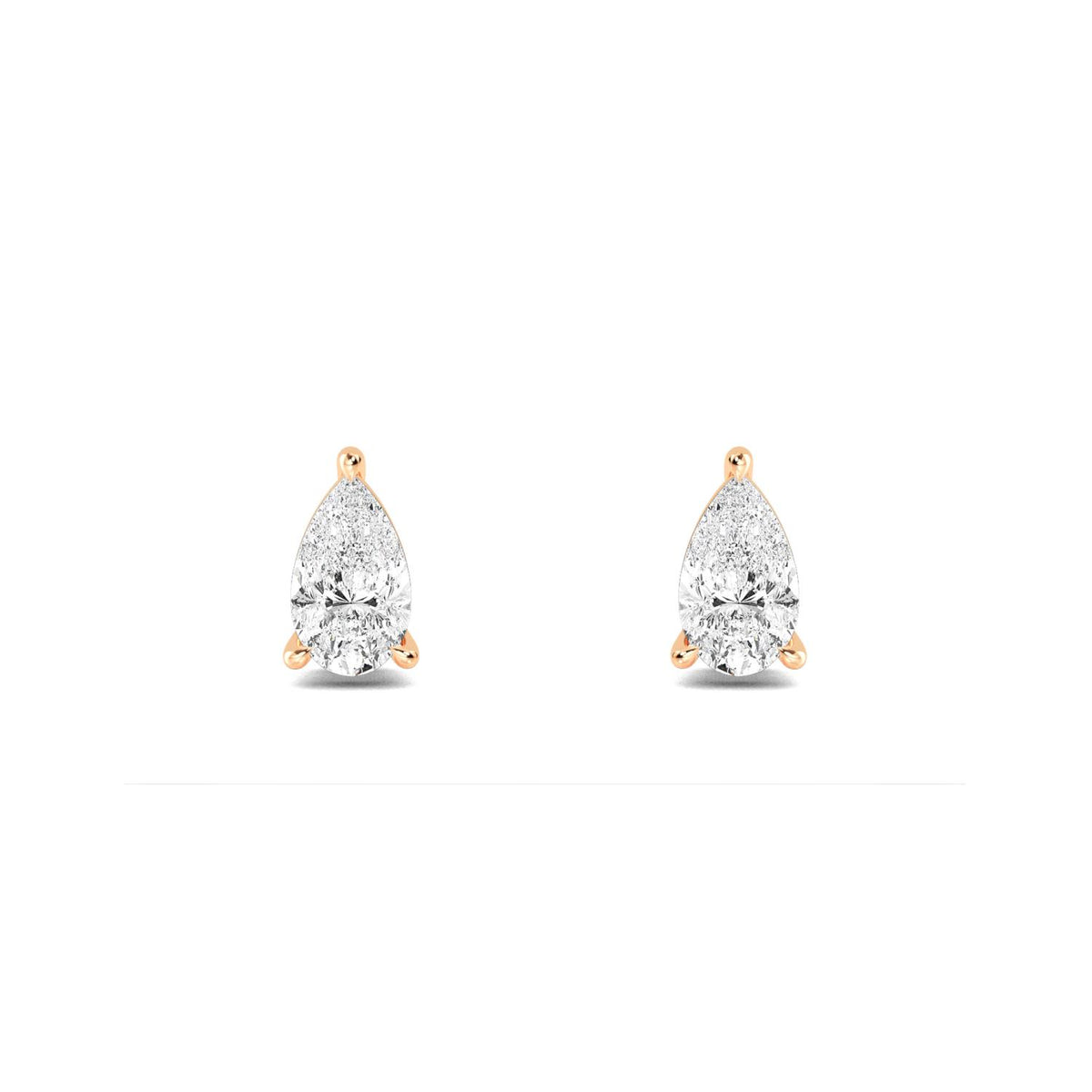 18K Rose Gold Pear EARRINGS