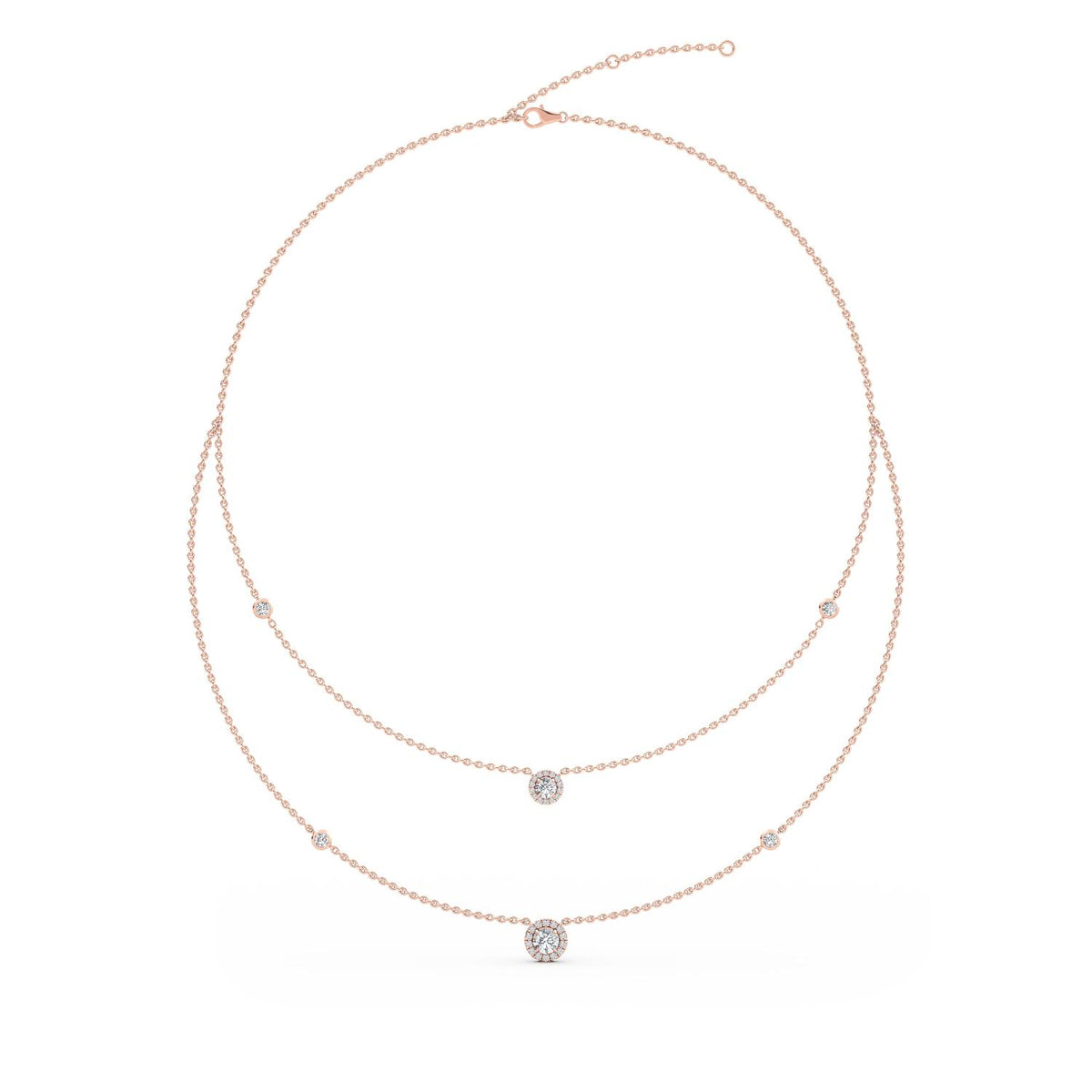 18K Rose Gold Round NECKLACE