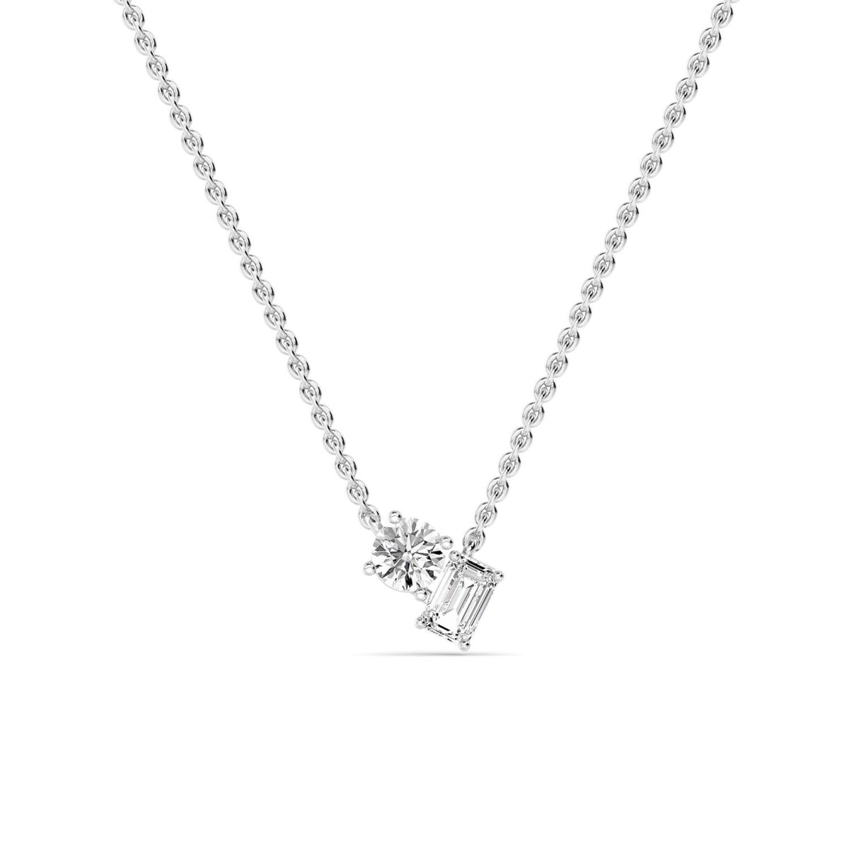 18K White Gold Emerald PENDANT
