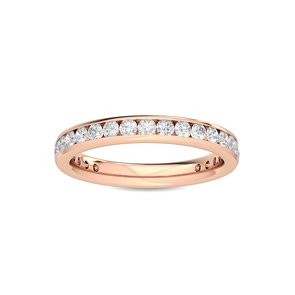 18K Rose Gold Round WEDDING BANDS