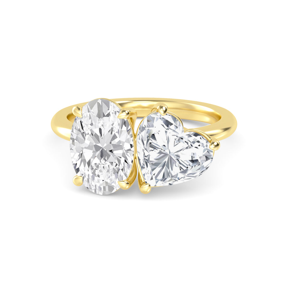 10K Yellow Gold Oval ENGAGEMENT RINGS