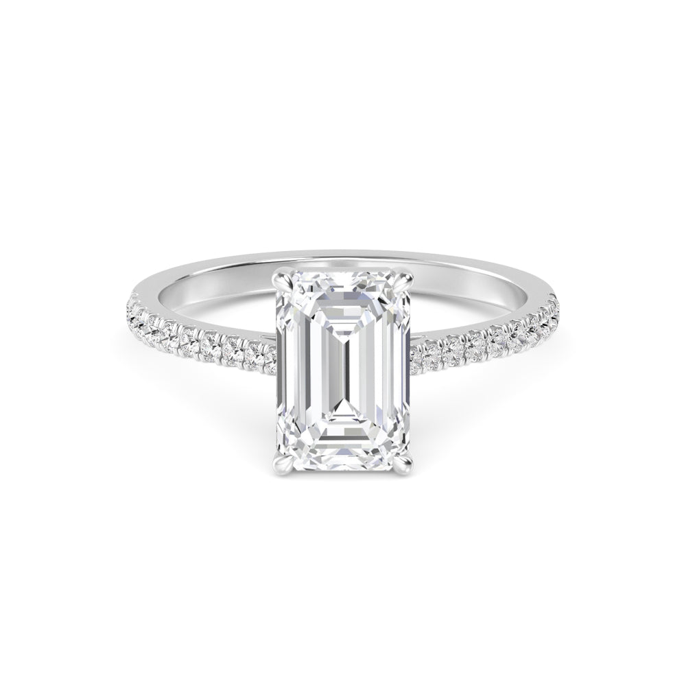 10K White Gold Emerald ENGAGEMENT RINGS