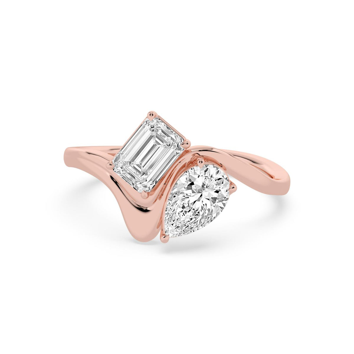 14K Rose Gold Emerald RING