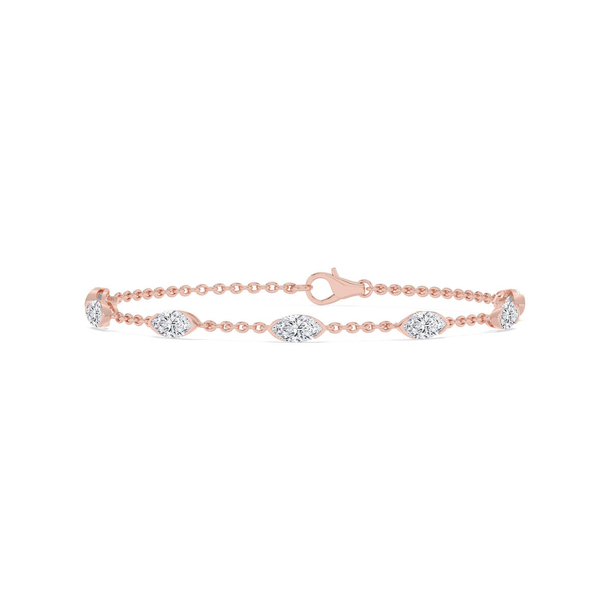 14K Rose Gold Marquise BRACELET