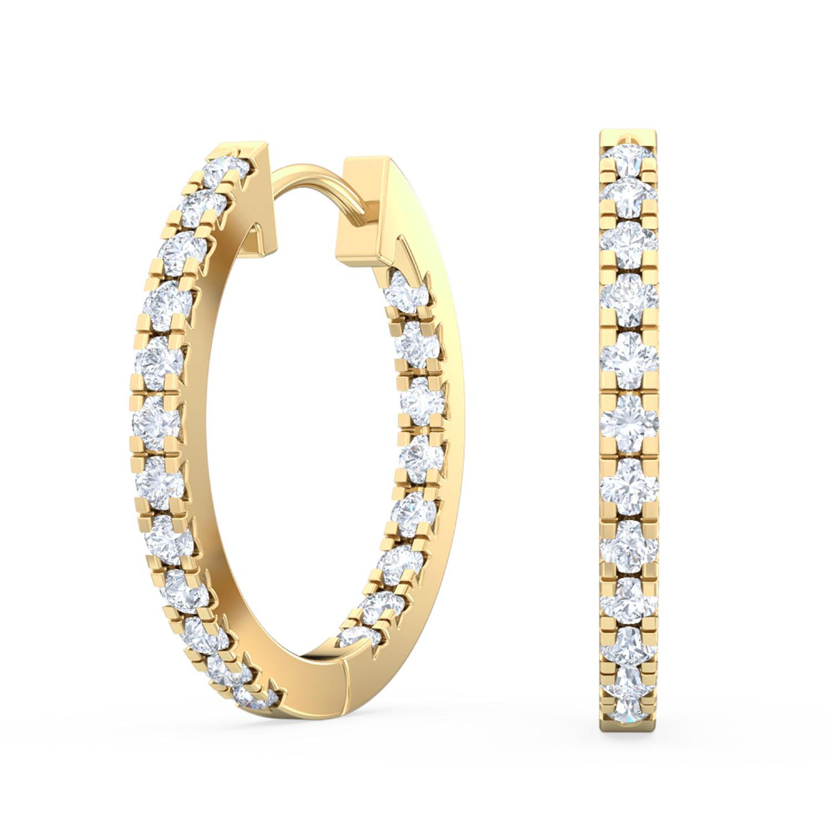14K Yellow Gold Round EARRINGS