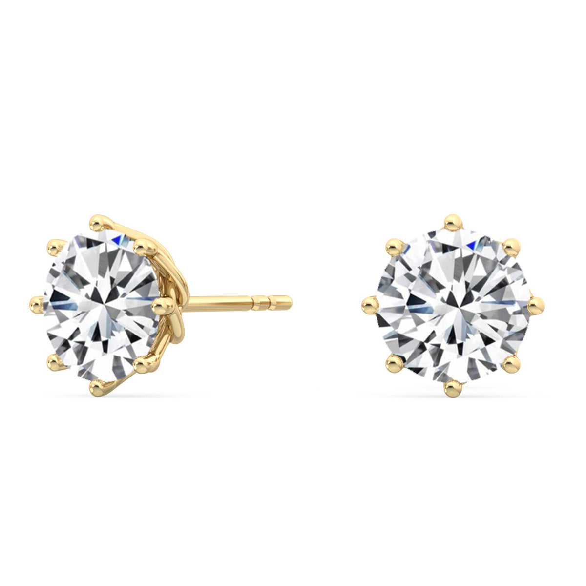 10K Yellow Gold Round EARRINGS