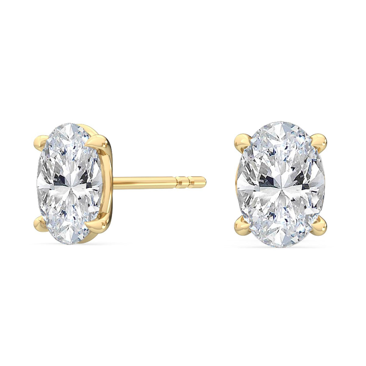 10K Yellow Gold Oval EARRINGS