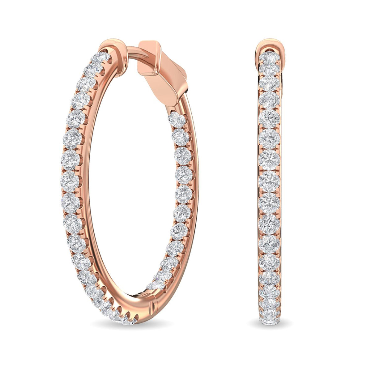 14K Rose Gold Round EARRINGS