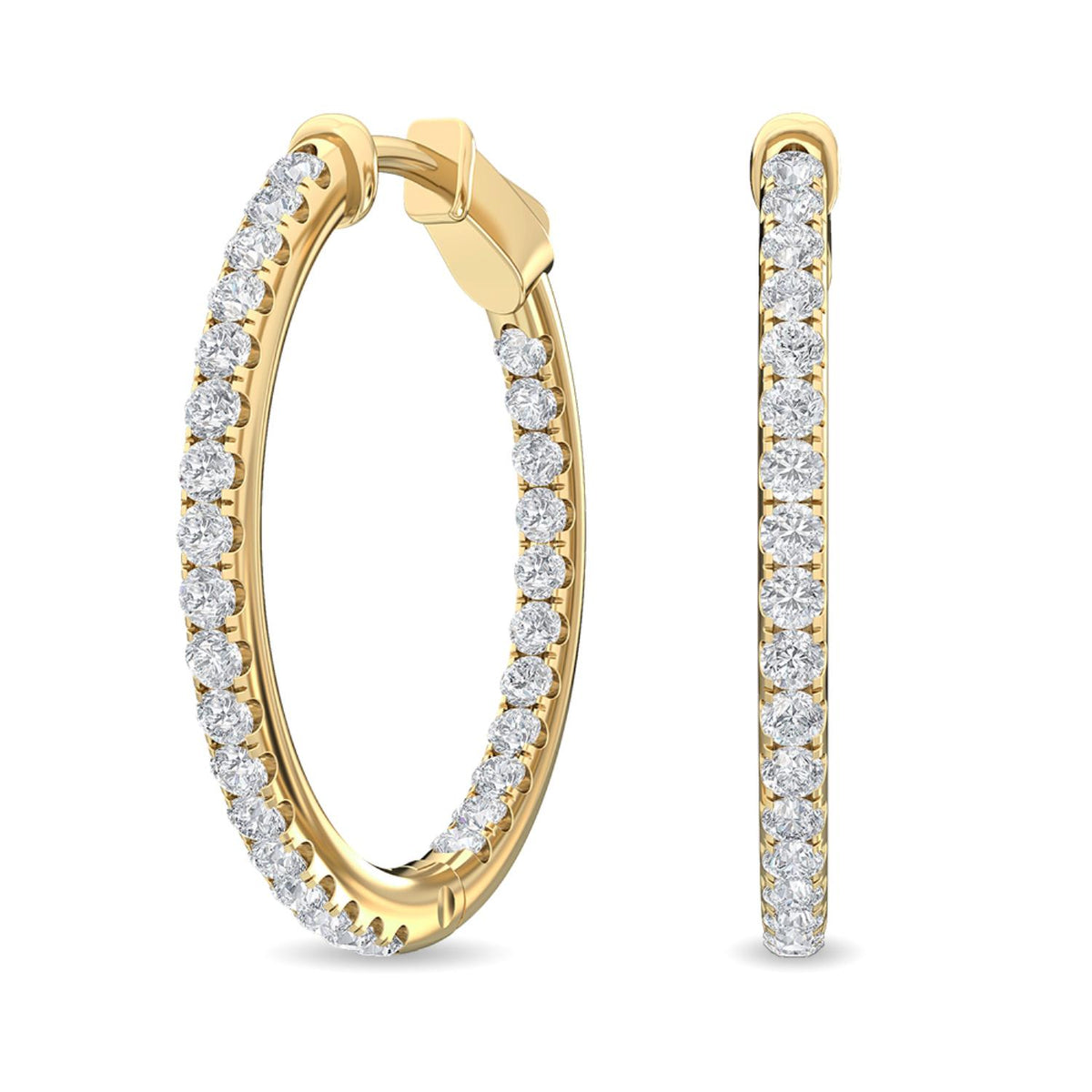14K Yellow Gold Round EARRINGS