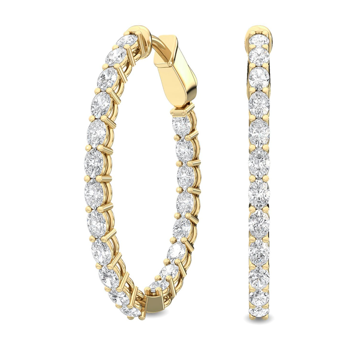 18K Yellow Gold Oval EARRINGS