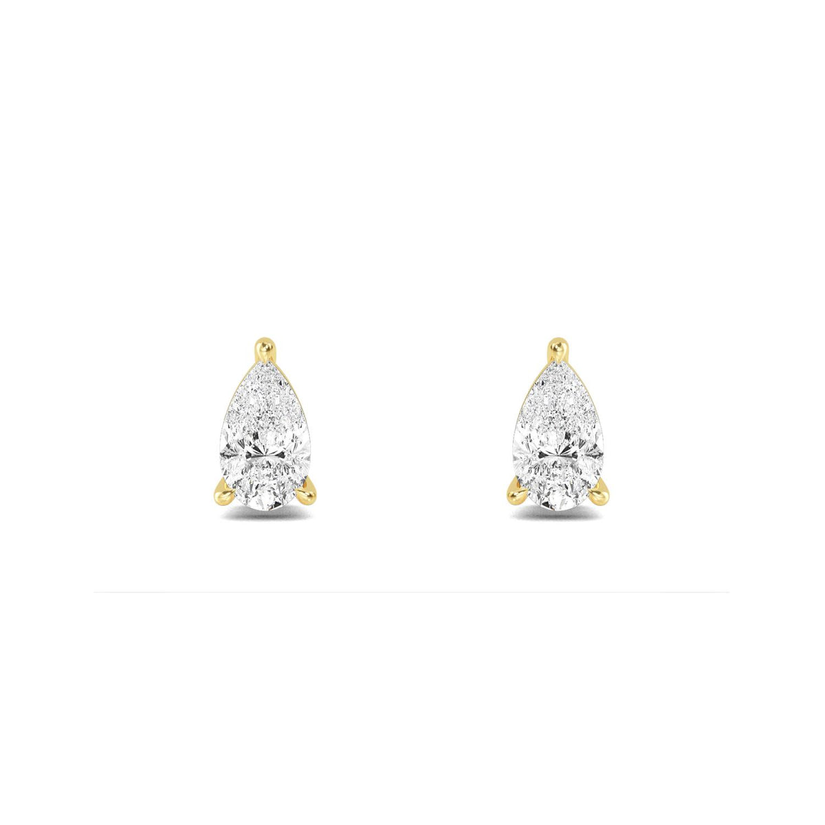 10K Yellow Gold Pear EARRINGS