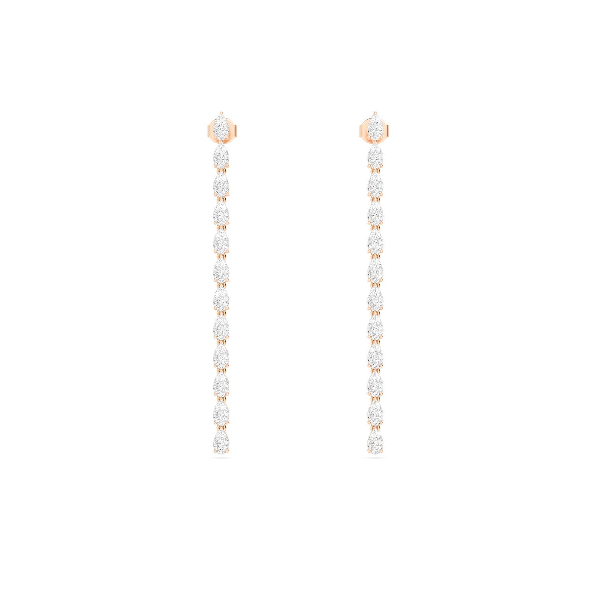 18K Rose Gold Pear EARRINGS