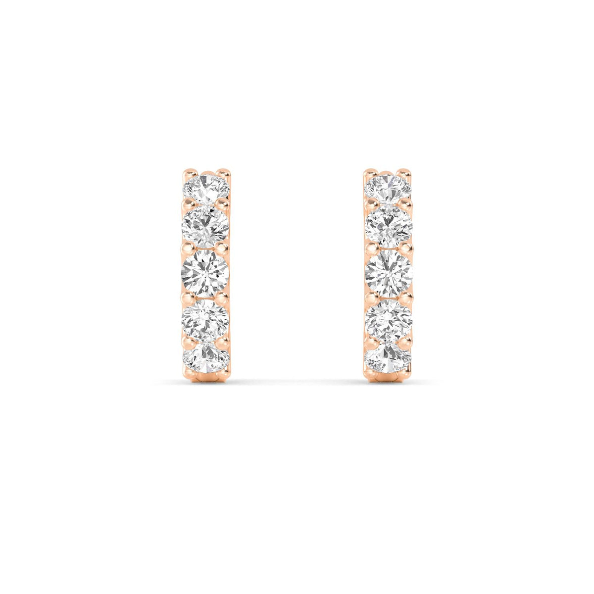 18K Rose Gold Round EARRINGS