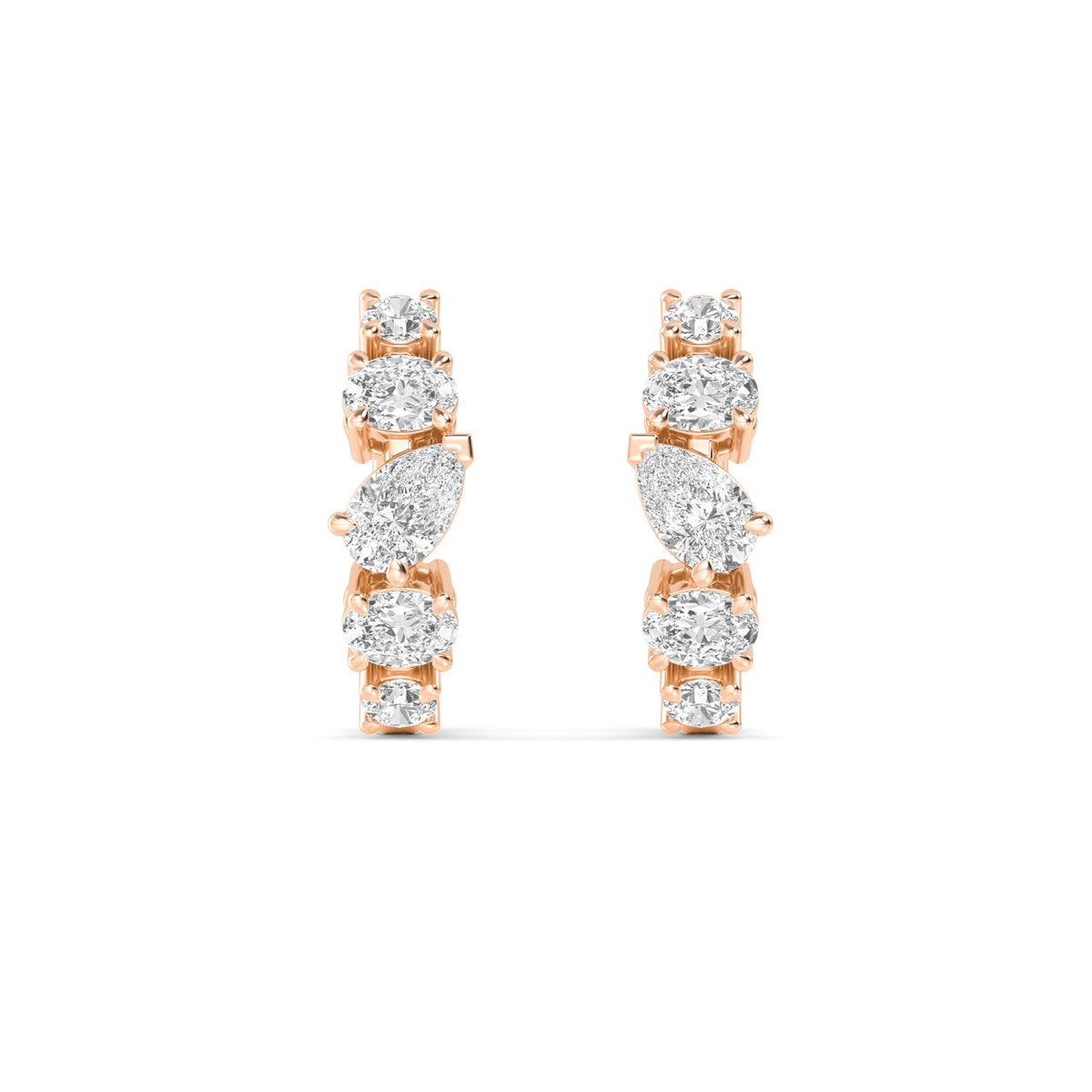 18K Rose Gold Round EARRINGS