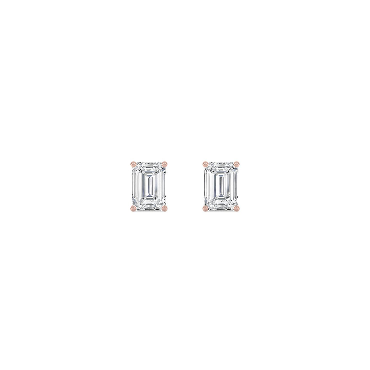 14K Rose Gold Emerald EARRINGS