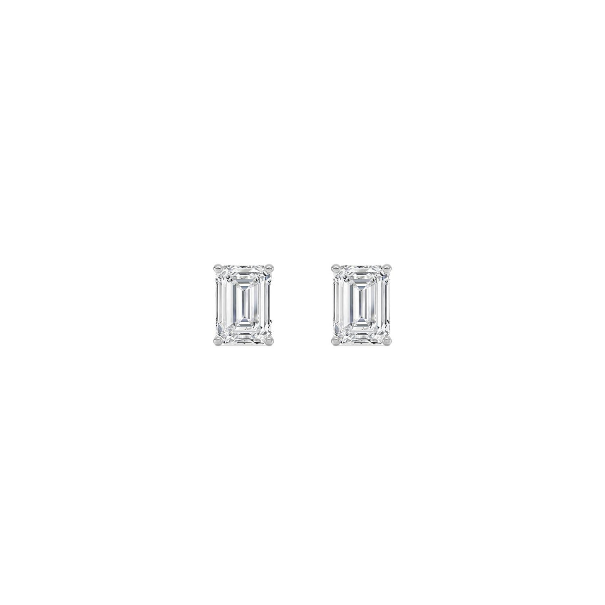 18K White Gold Emerald EARRINGS