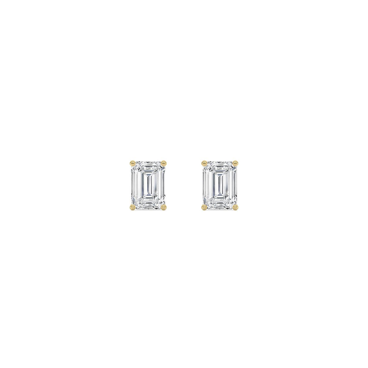 18K Yellow Gold Emerald EARRINGS