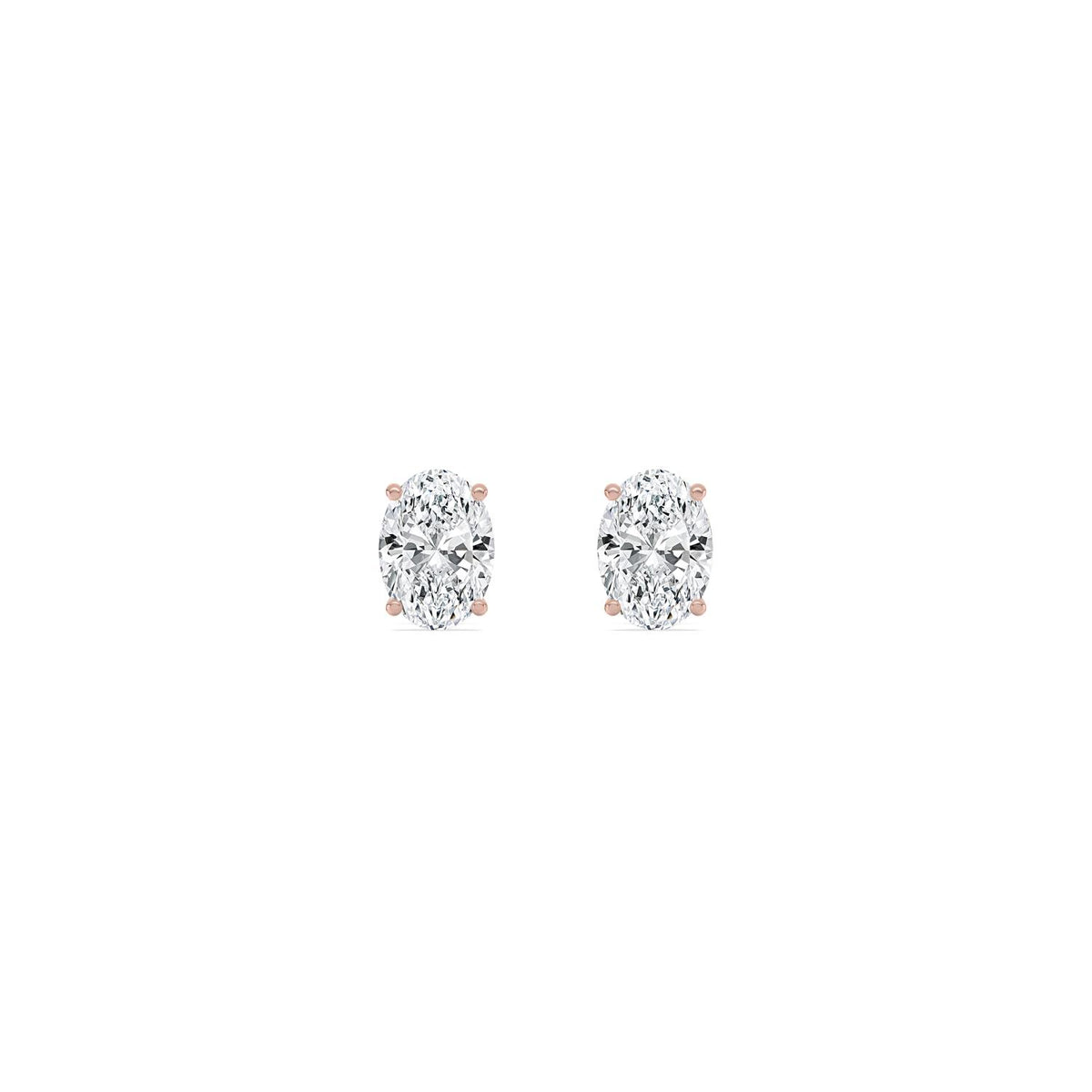 14K Rose Gold Oval EARRINGS