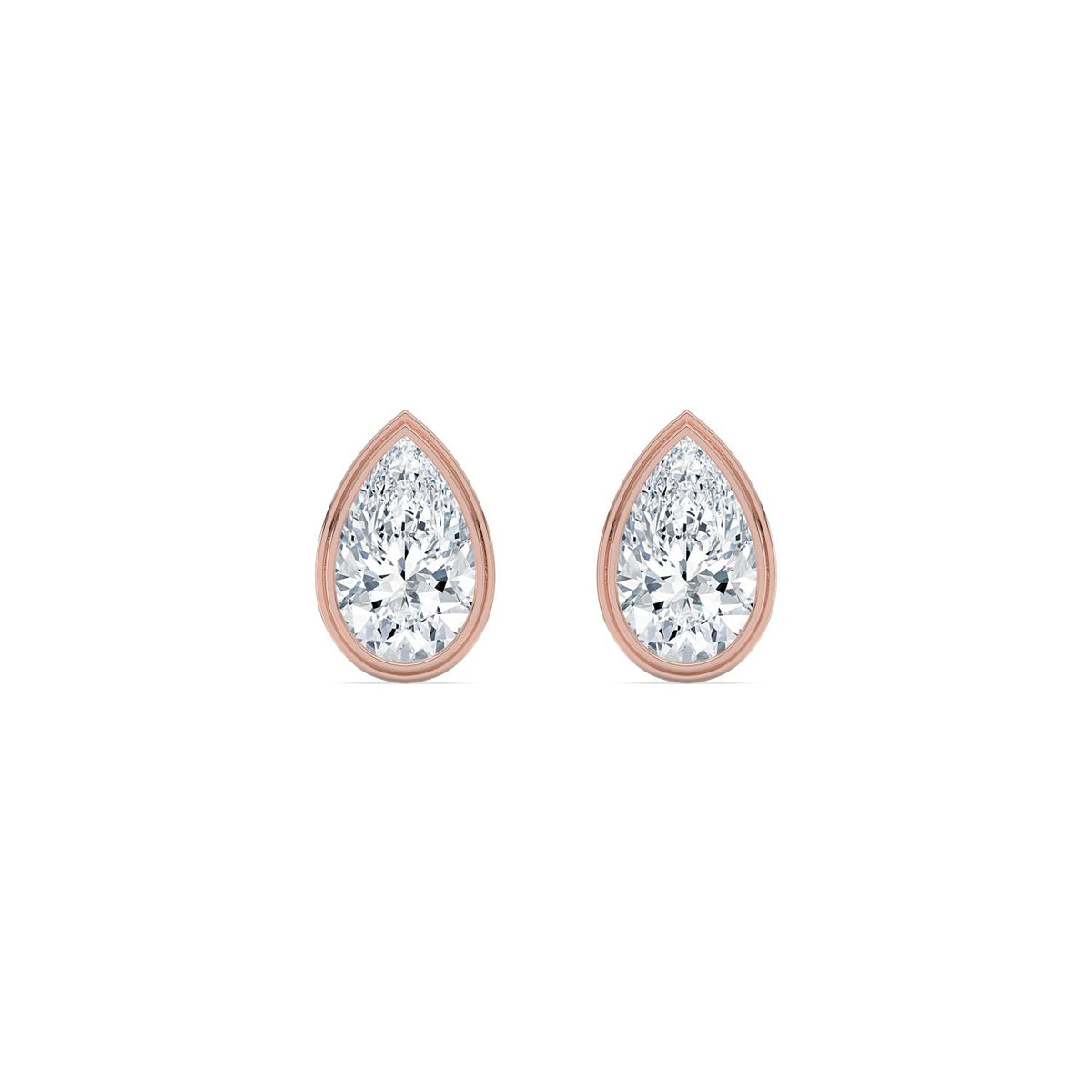 10K Rose Gold Pear EARRINGS