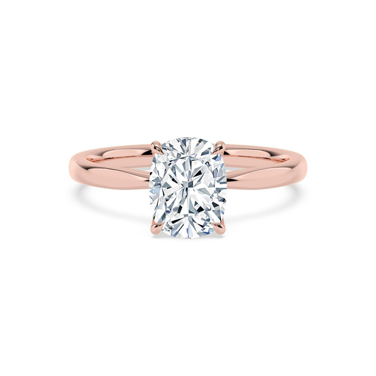 10K Rose Gold Long cushion ENGAGEMENT RINGS