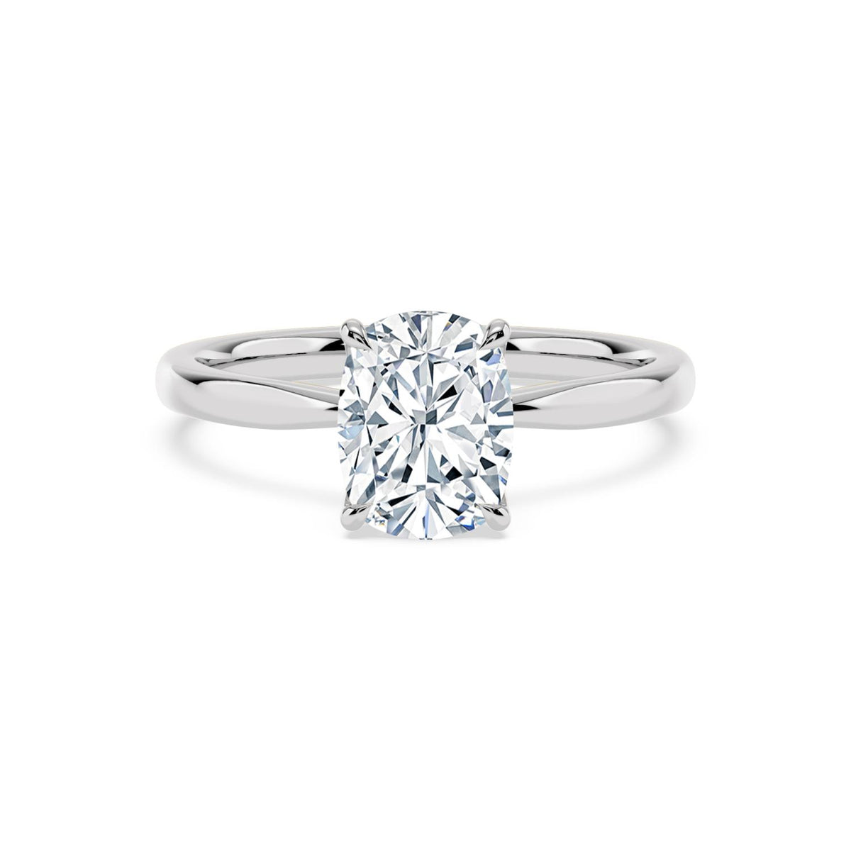 10K White Gold Long cushion ENGAGEMENT RINGS