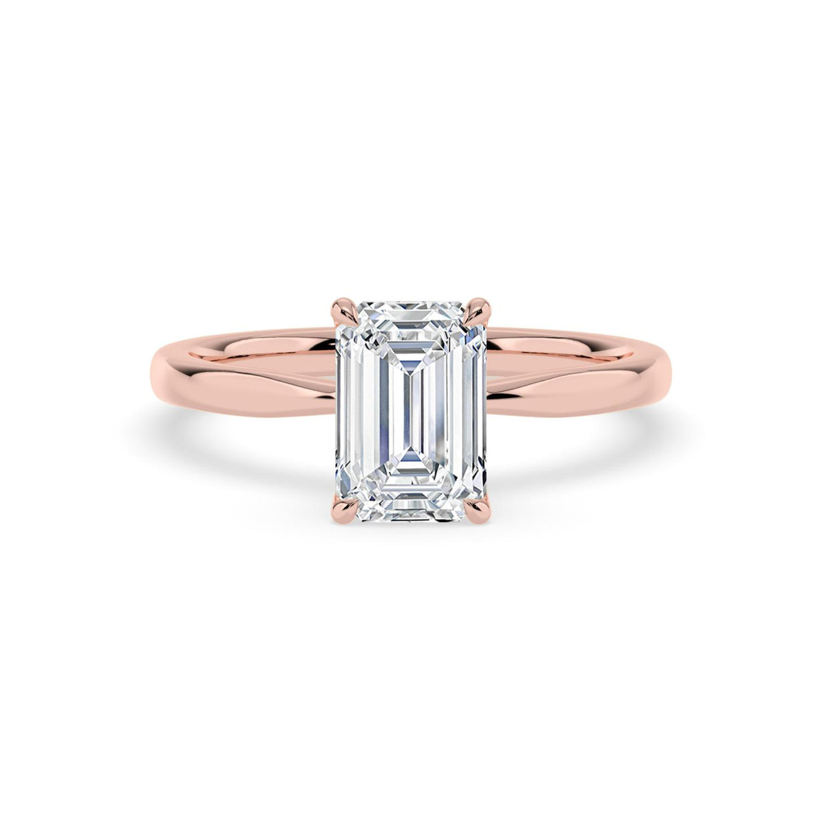 10K Rose Gold Emerald ENGAGEMENT RINGS