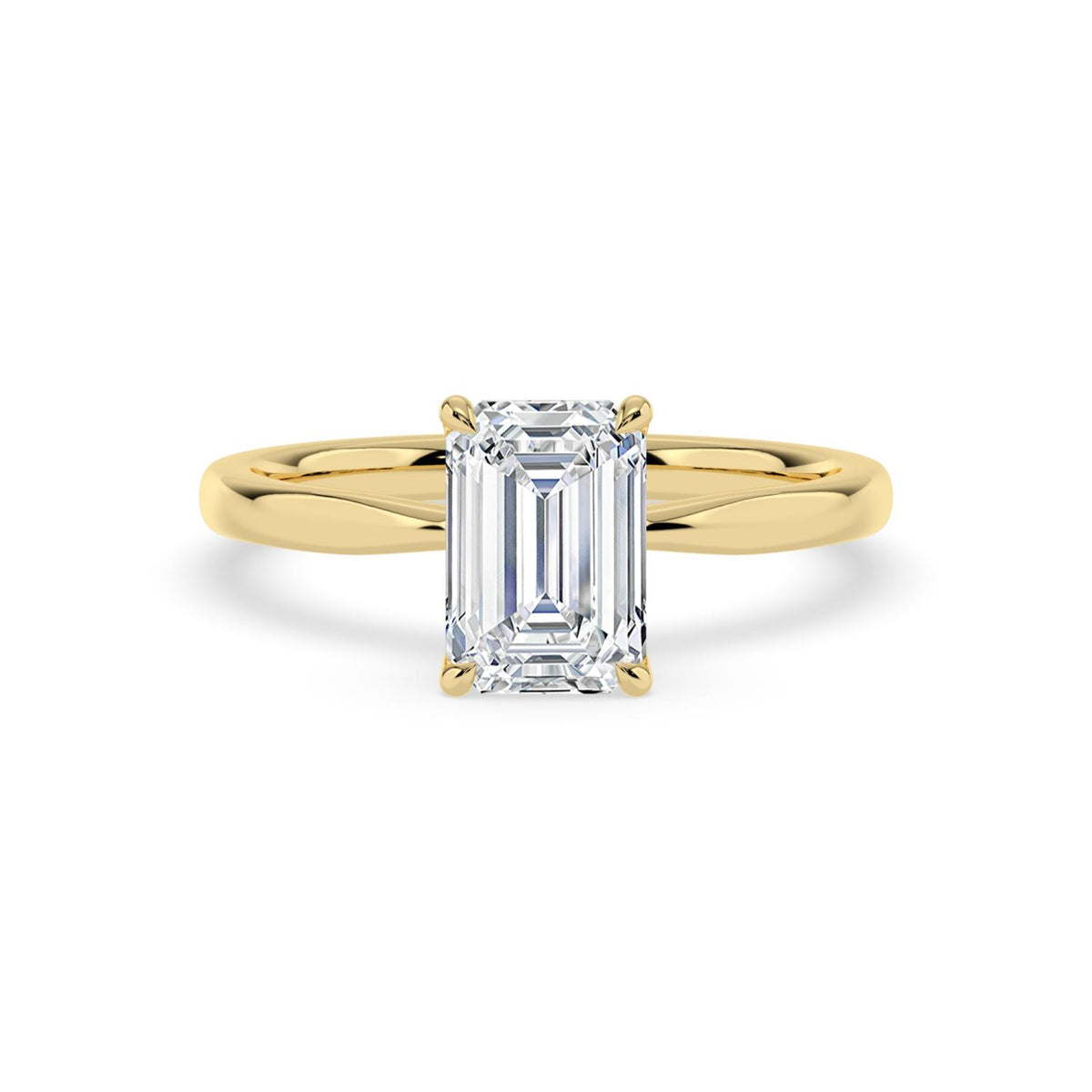 10K Yellow Gold Emerald ENGAGEMENT RINGS