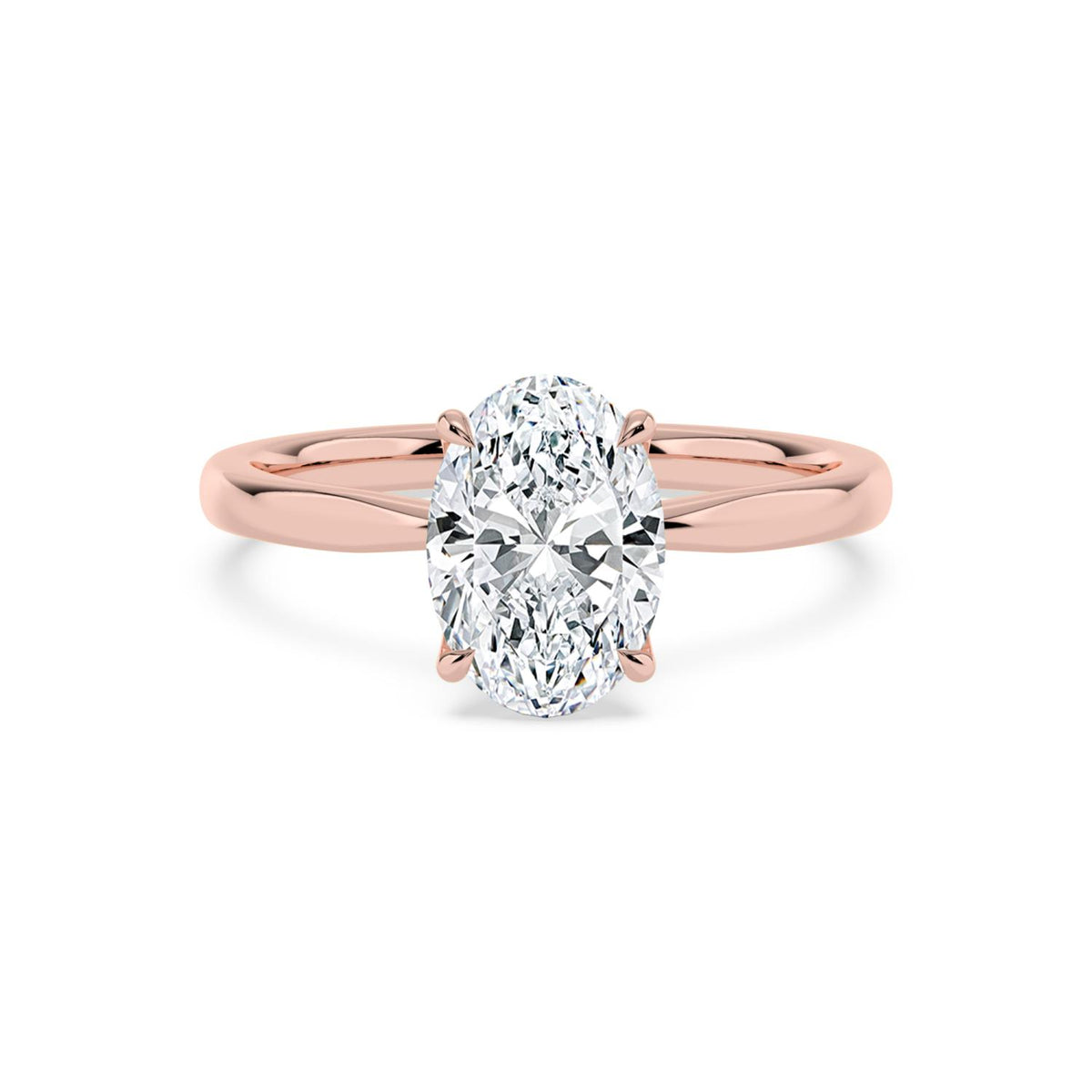 10K Rose Gold Oval ENGAGEMENT RINGS