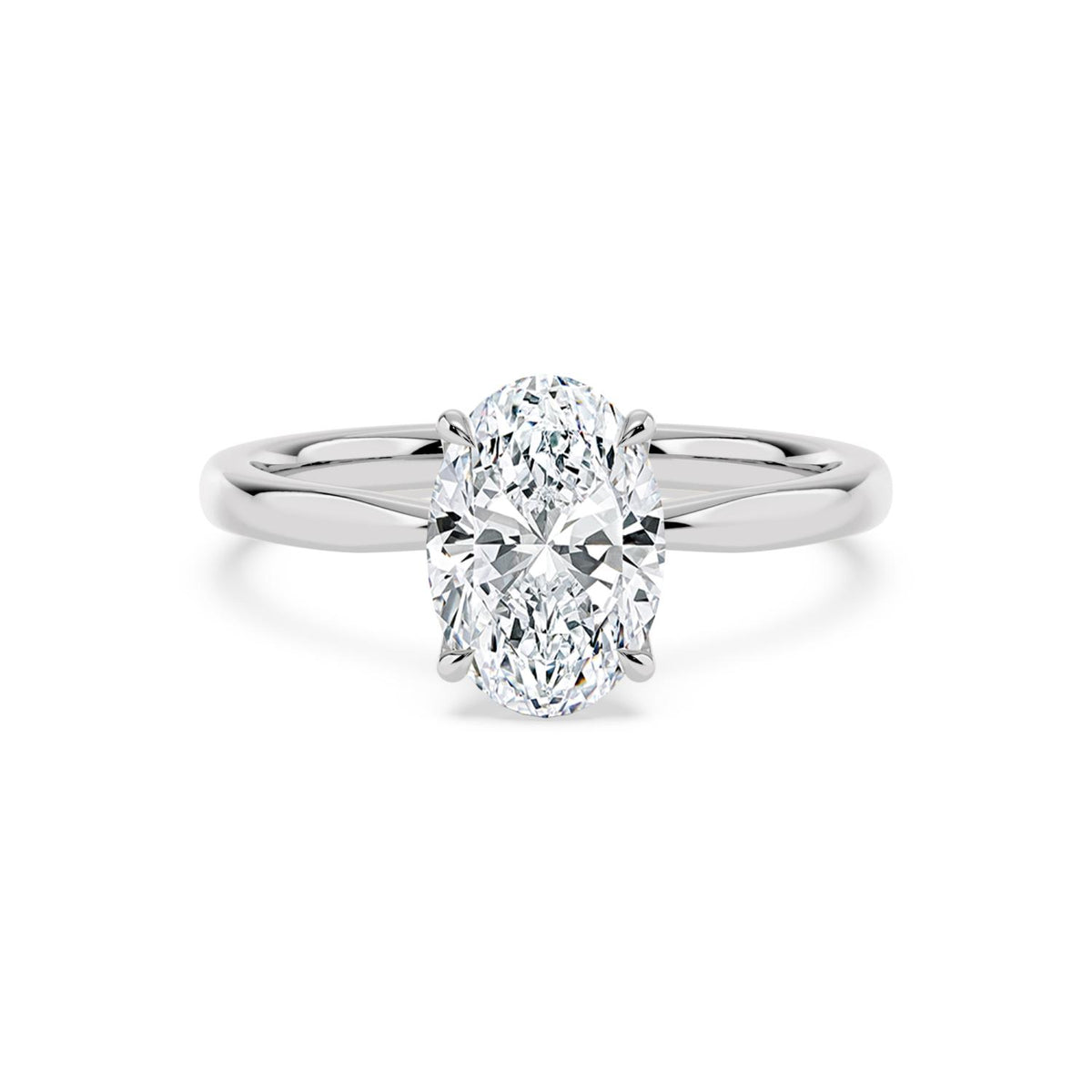 10K White Gold Oval ENGAGEMENT RINGS