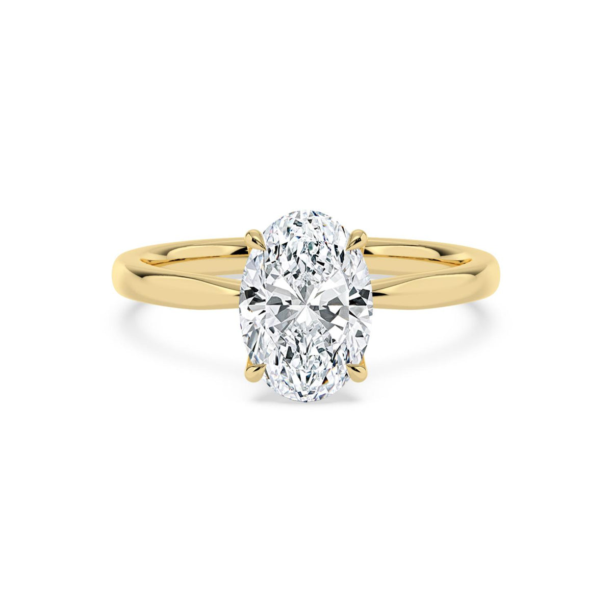 10K Yellow Gold Oval ENGAGEMENT RINGS