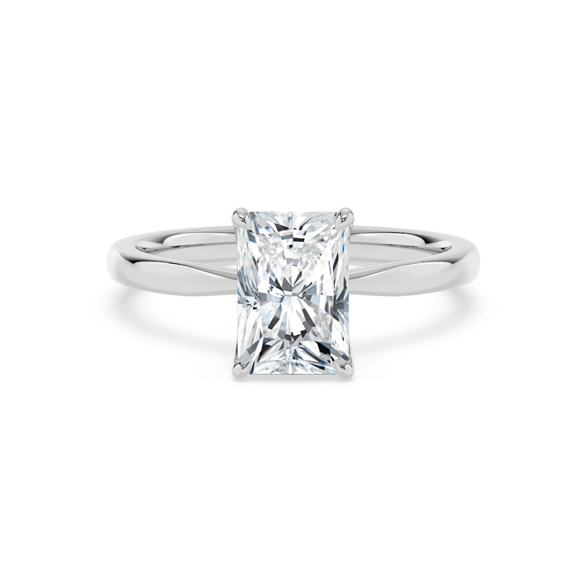 10K White Gold Radiant ENGAGEMENT RINGS