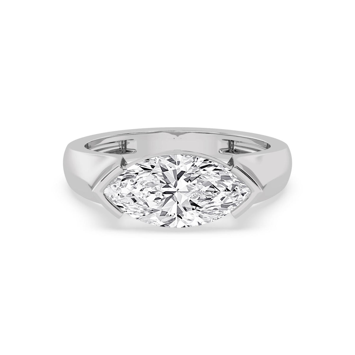 10K White Gold Marquise ENGAGEMENT RINGS