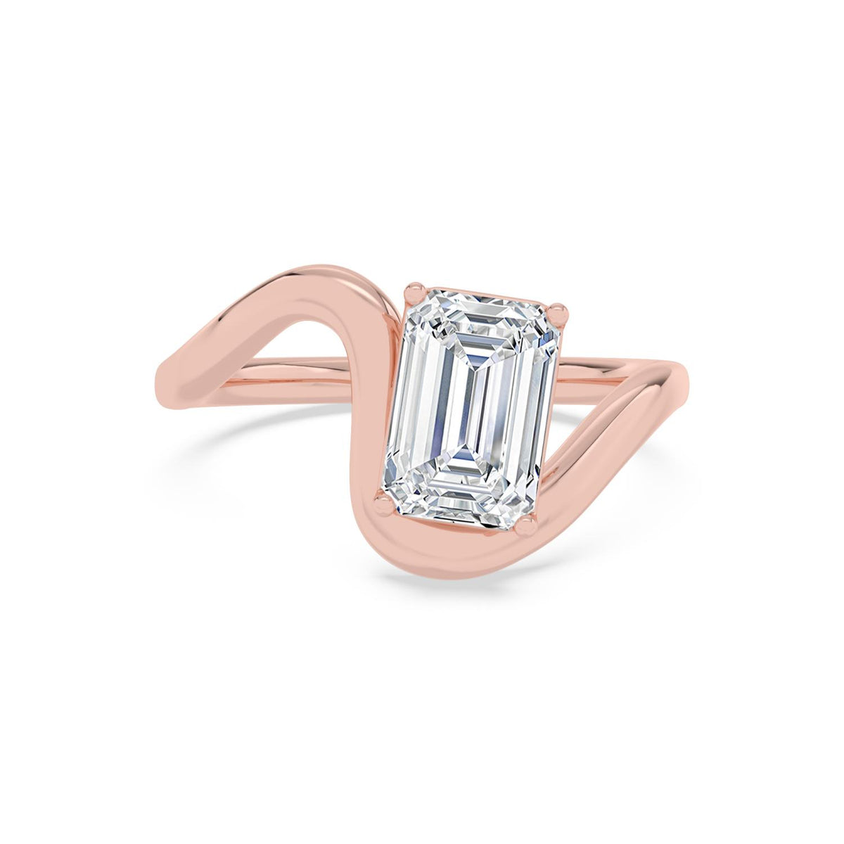 10K Rose Gold Emerald ENGAGEMENT RINGS