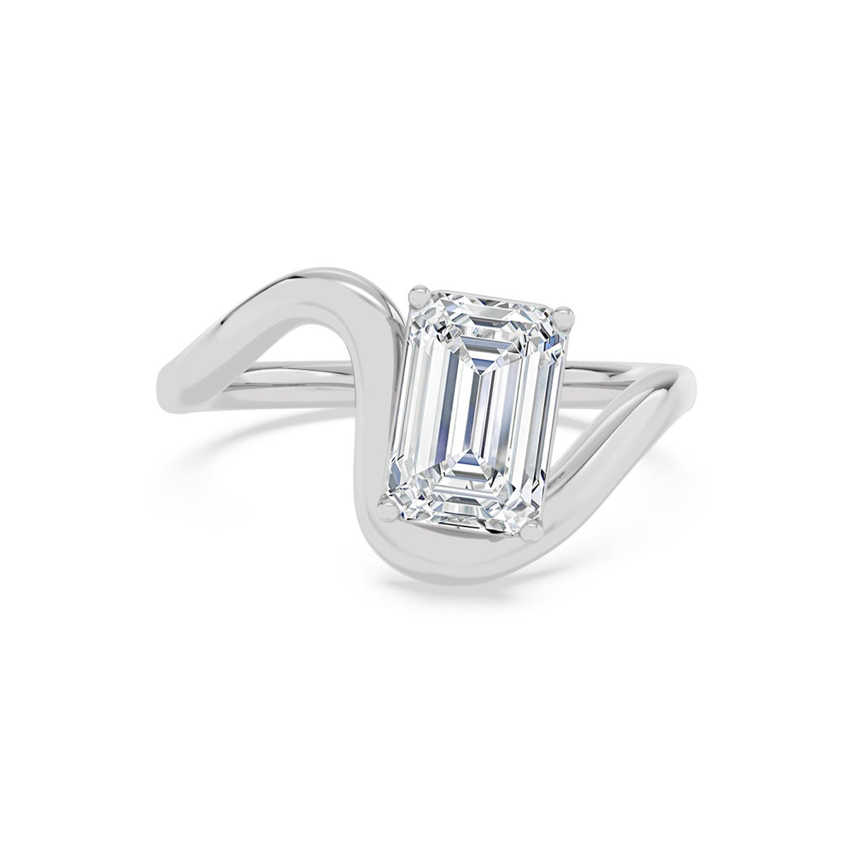 10K White Gold Emerald ENGAGEMENT RINGS
