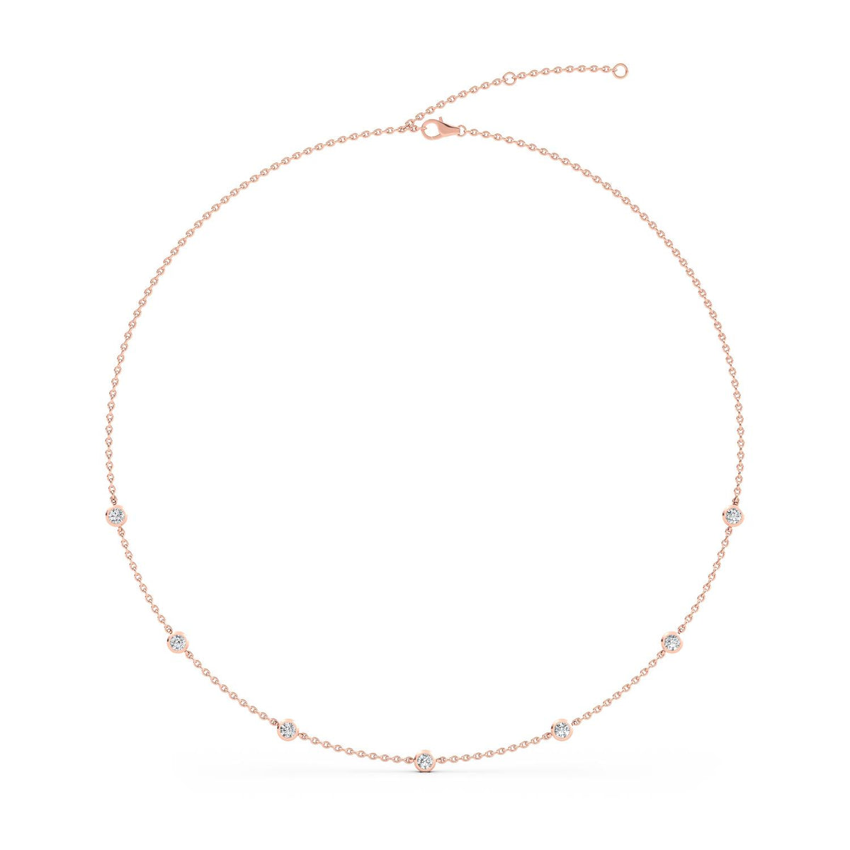 18K Rose Gold Round NECKLACE