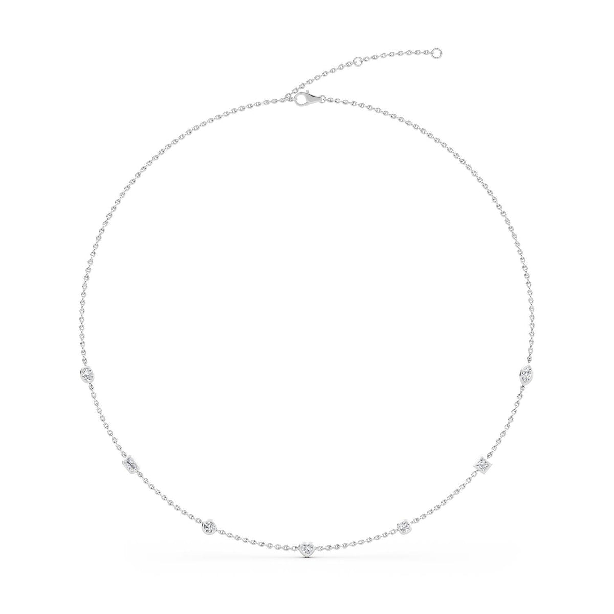 14K White Gold Marquise NECKLACE