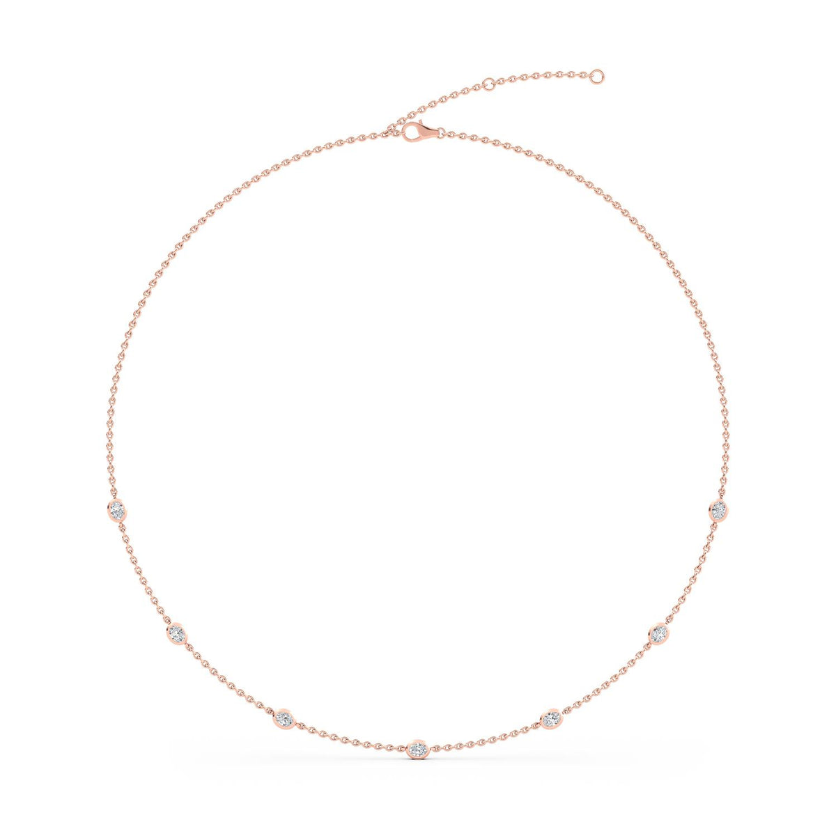 18K Rose Gold Oval NECKLACE