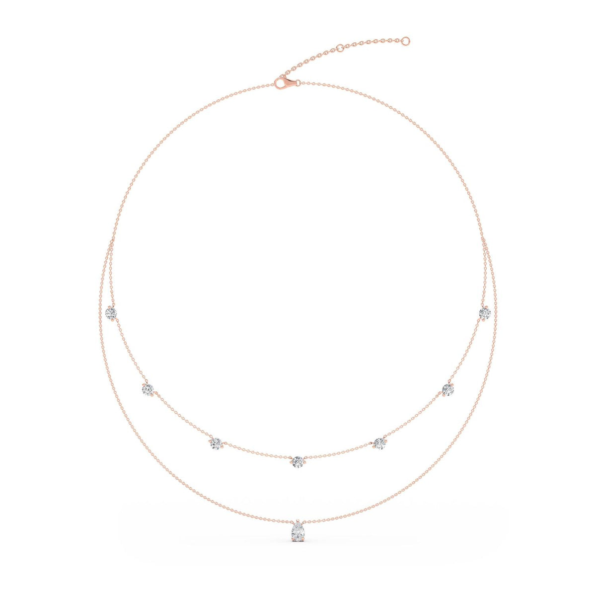 14K Rose Gold Round NECKLACE