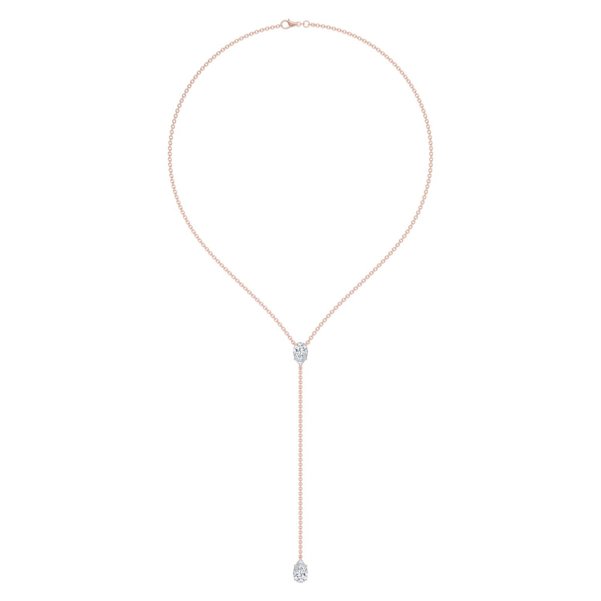 18K Rose Gold Pear NECKLACE