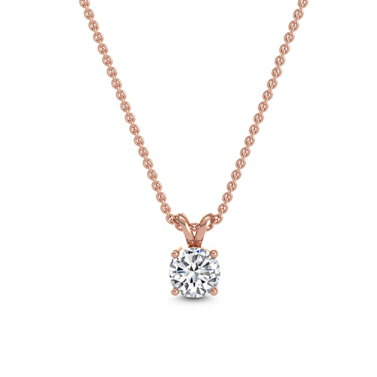 14K Rose Gold Round PENDANT