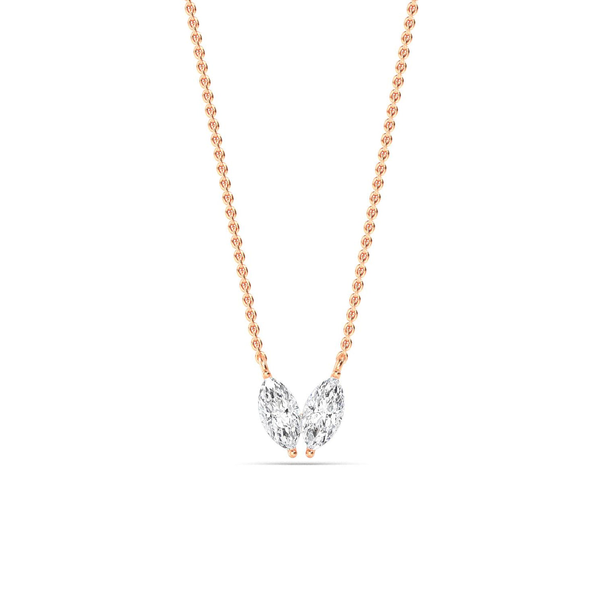 18K Rose Gold Marquise PENDANT