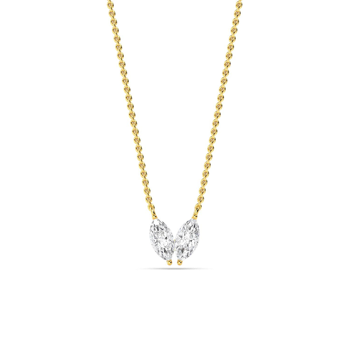 18K Yellow Gold Marquise PENDANT