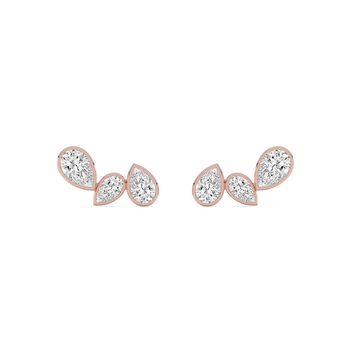 14K Rose Gold Pear EARRINGS