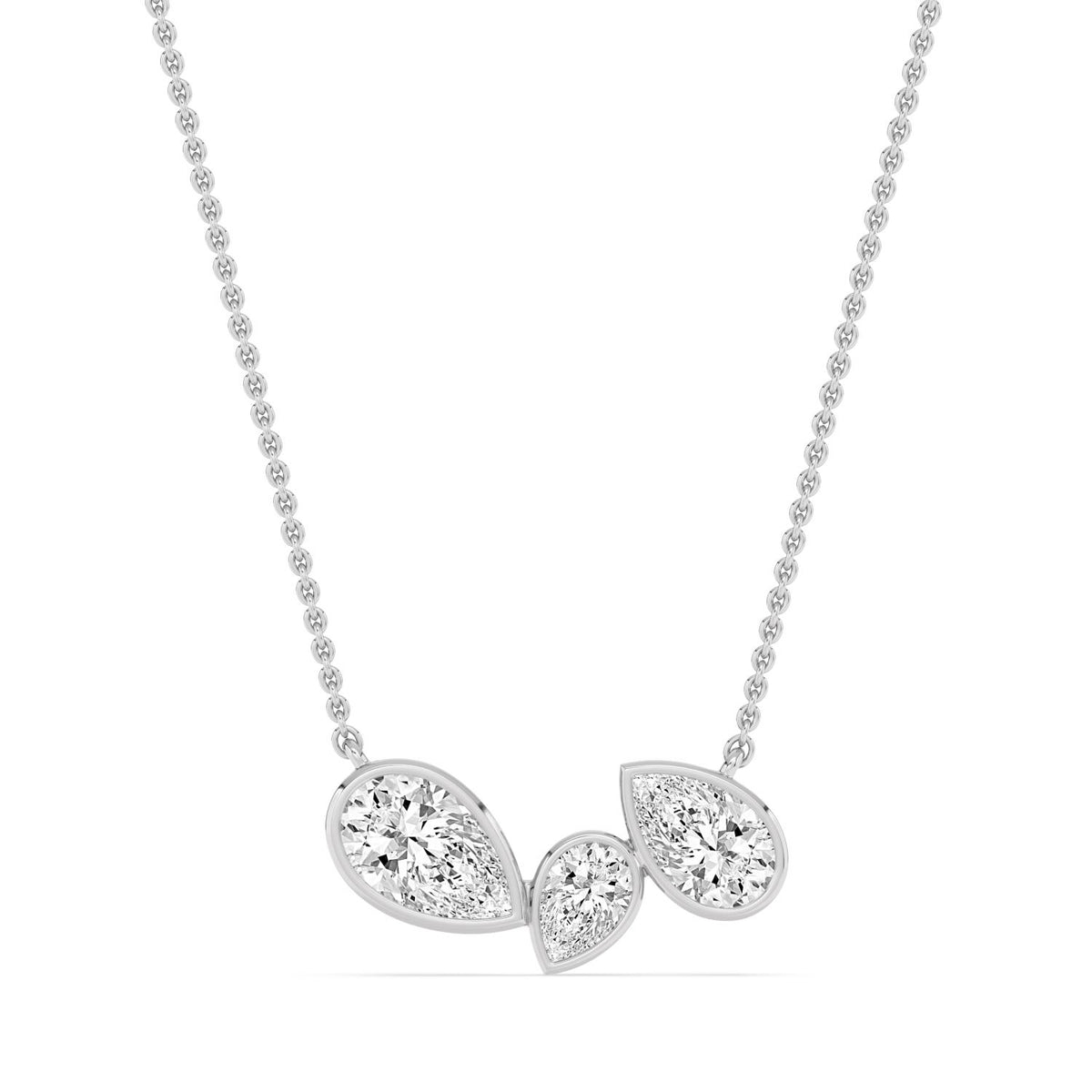 18K White Gold Pear PENDANT