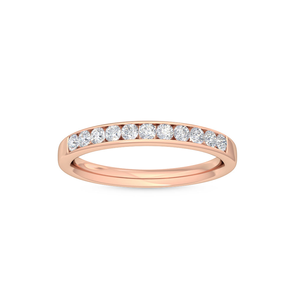 18K Rose Gold Round WEDDING BANDS