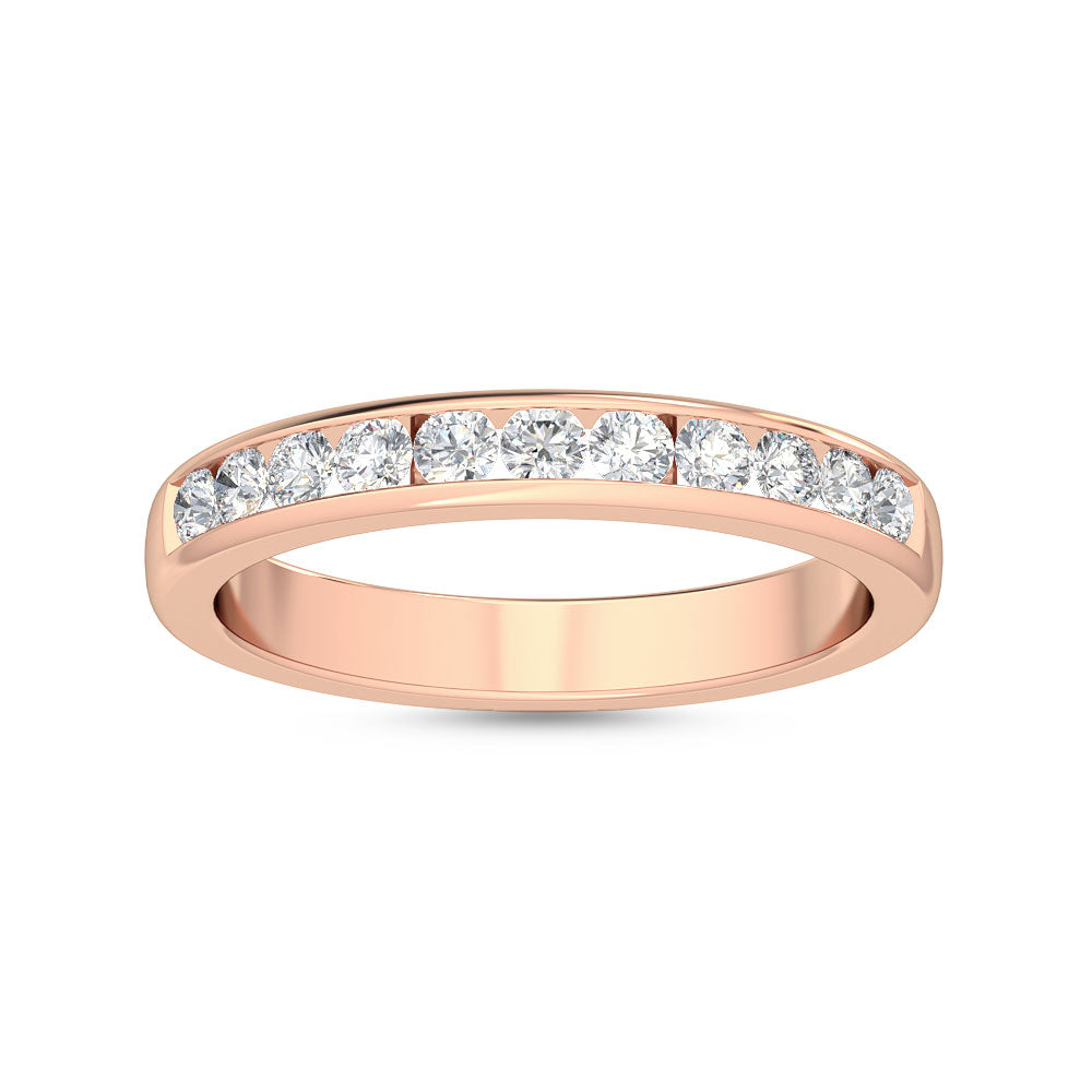 10K Rose Gold Round WEDDING BANDS