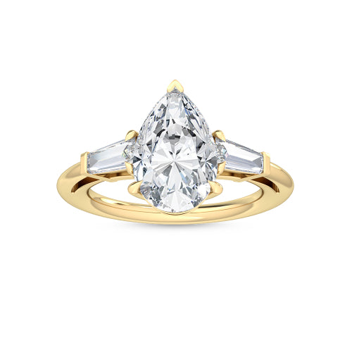 10K Yellow Gold Pear ENGAGEMENT RINGS