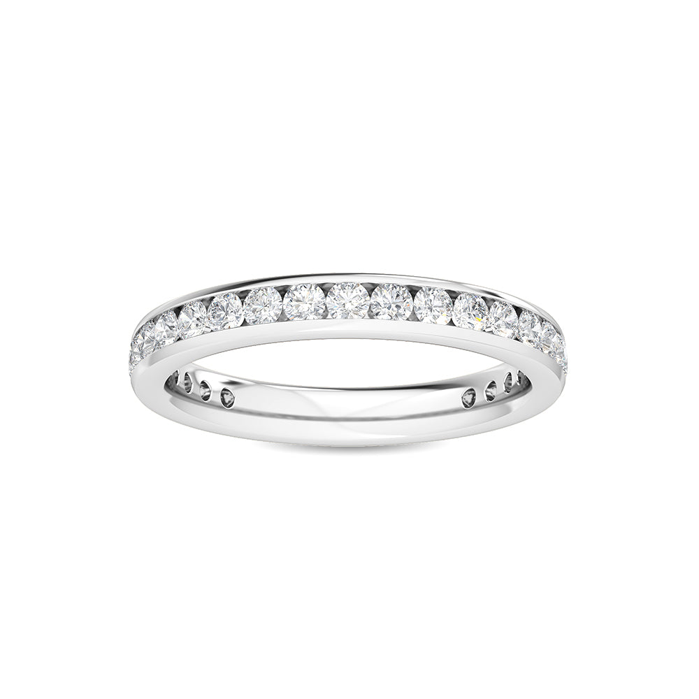 10K White Gold Round WEDDING BANDS