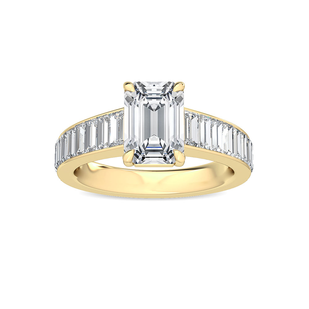 10K Yellow Gold Emerald ENGAGEMENT RINGS